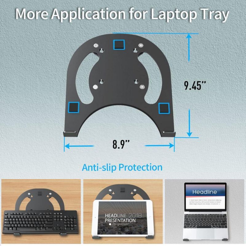 Soporte para monitor y portátil MOUNTUP Dual para 2 personas de hasta 27 pulgadas