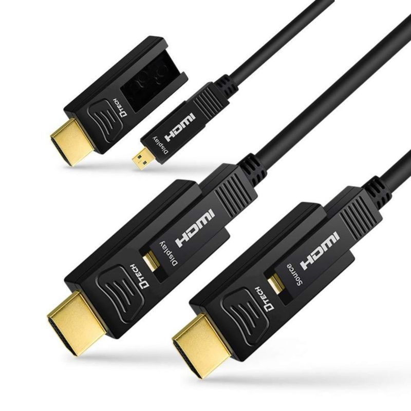 Cable HDMI de fibra óptica DTECH 15 m 4K 60 Hz 444 Chroma Subsampling