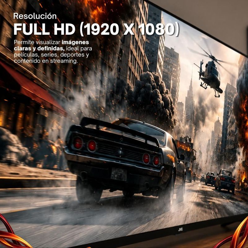 JVC Pantalla Smart TV 40 pulgadas Full HD LED Roku SI40FR