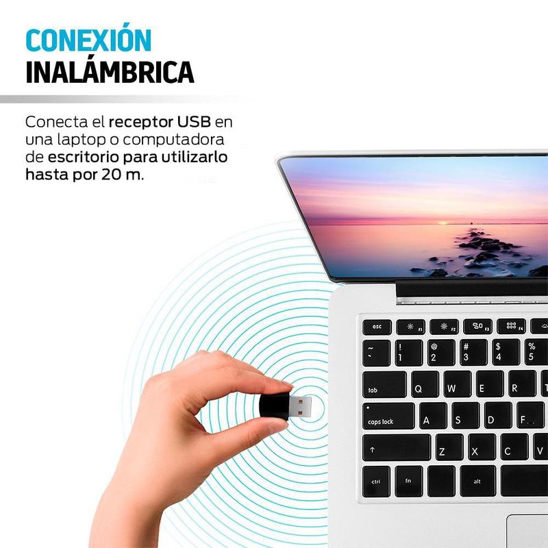 Apuntador Láser Inalámbrico Presentador para Diapositivas USB Redlemon