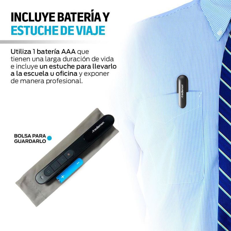 Apuntador Láser Inalámbrico Presentador para Diapositivas USB Redlemon