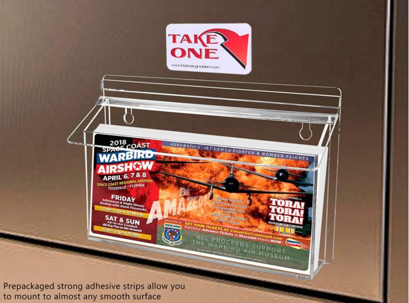 Estante de Almacenamiento Marketing Holders Caja para Folletos Exterior 11" x 4"