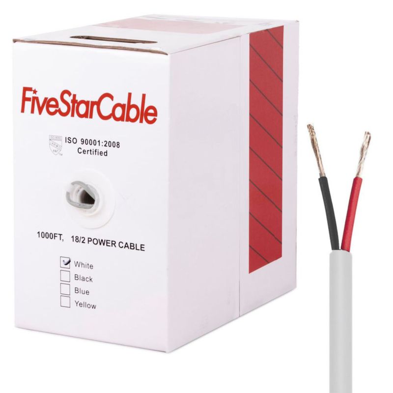 Cable Electrónico FiveStarCable 18-2 AWG 305 m con Cubierta de PVC