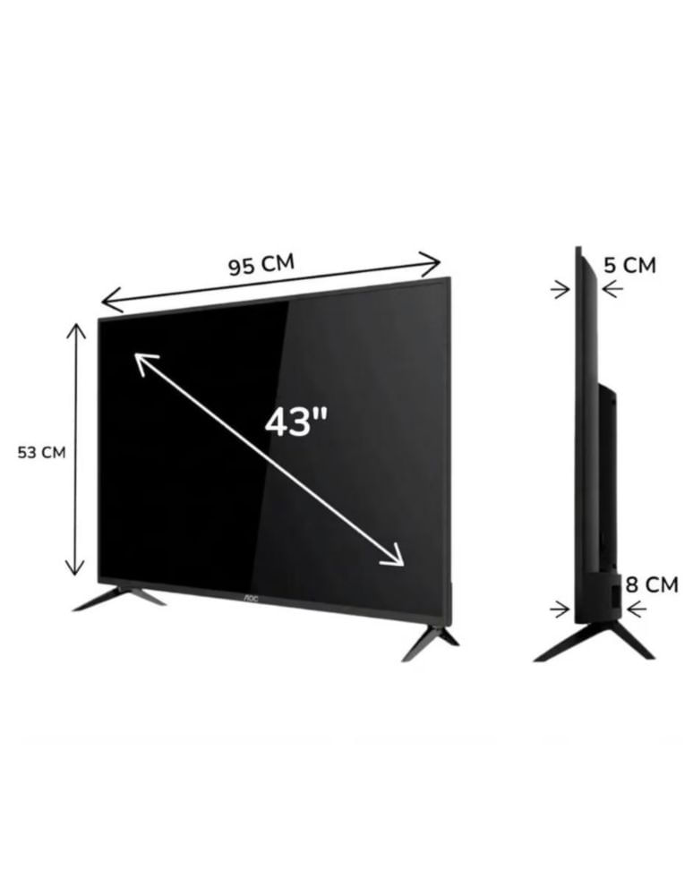 PANTALLA SMAR TV LED AOC DE 40 PULGADAS 43S5045 FULL HD CON ROKU TV