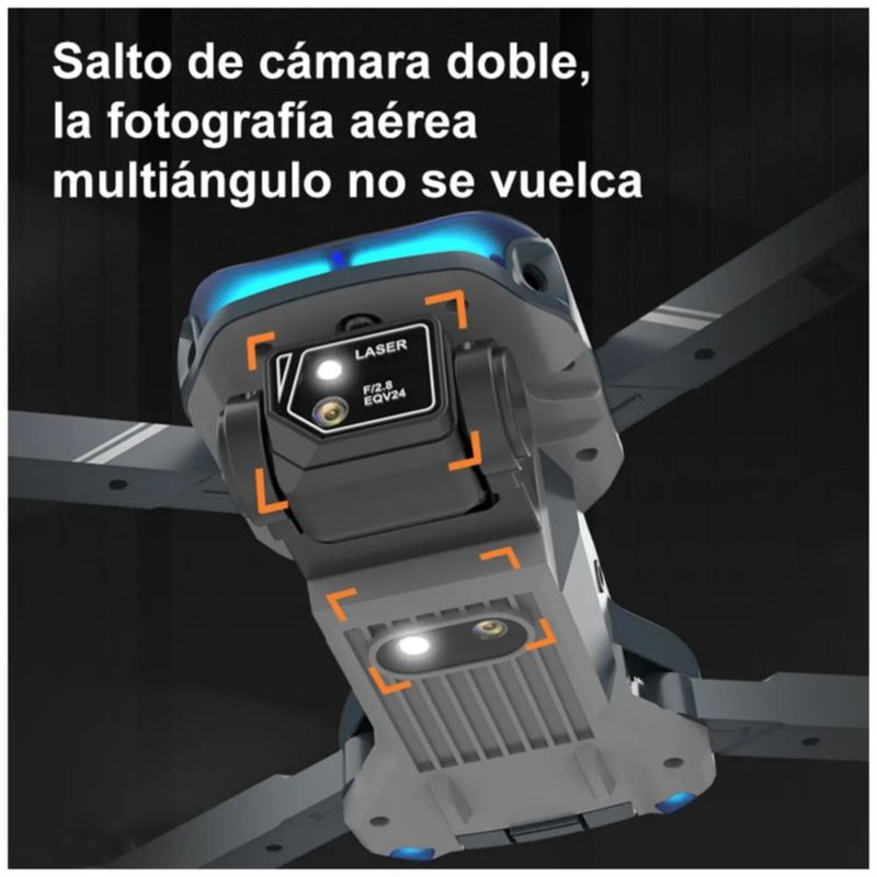 Dron Cuadricóptero A Control Remoto C/cámara 4k Hd, Color Gris Oscuro