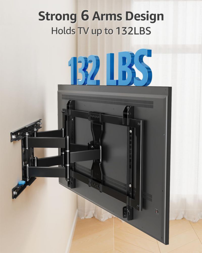 Soporte de pared para TV MOUNTUP ultradelgado movimiento completo 37-90"