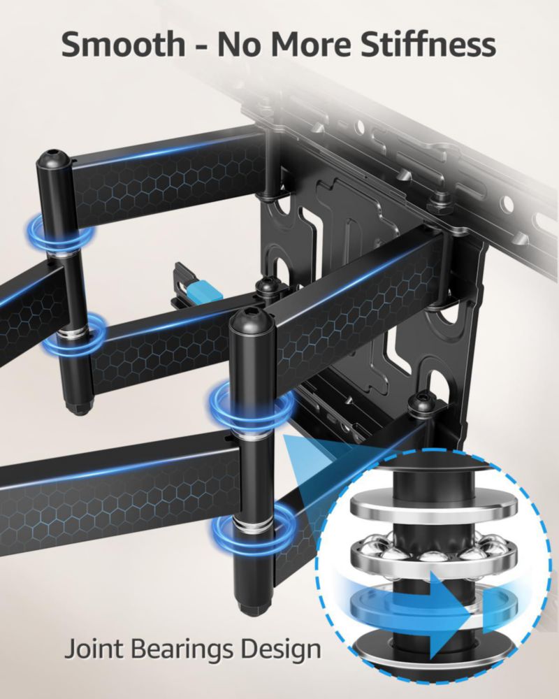 Soporte de pared para TV MOUNTUP ultradelgado movimiento completo 37-90"