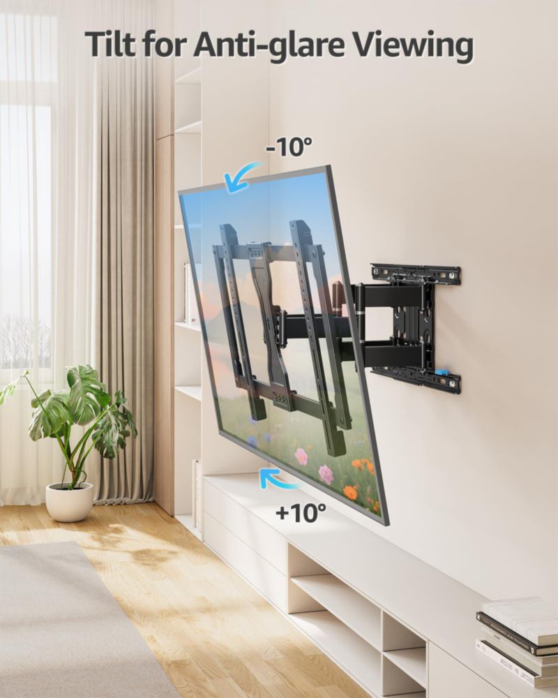Soporte de pared para TV MOUNTUP ultradelgado movimiento completo 37-90"