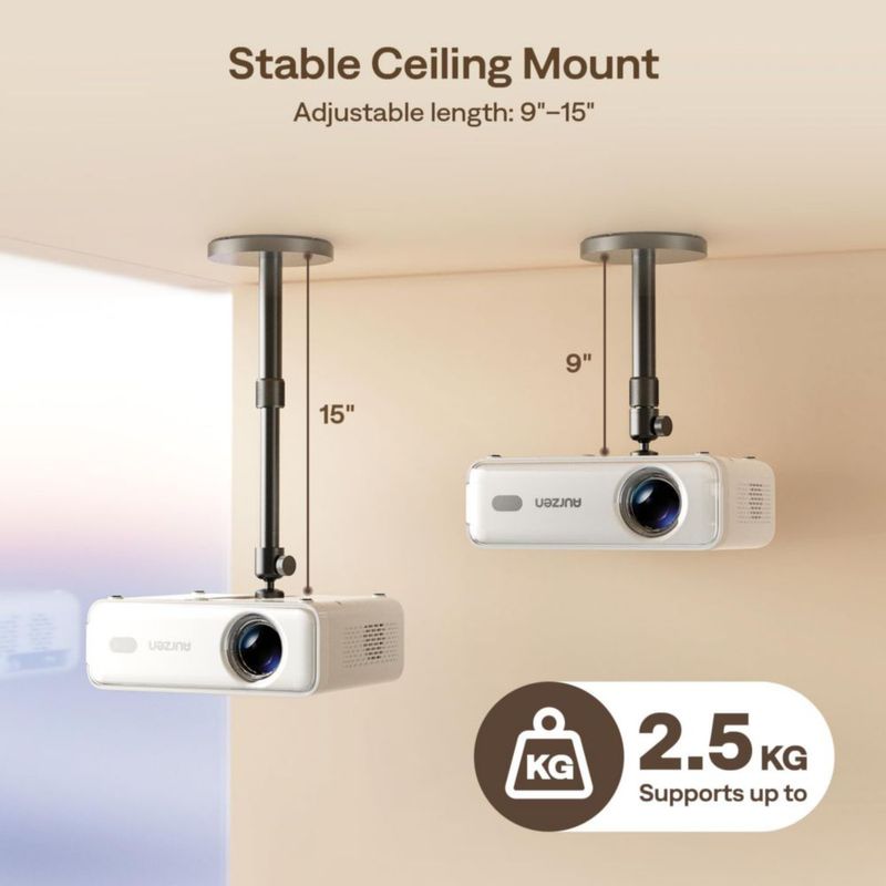 Soporte para Proyector Aurzen Rotación 360° Ajustable 23-38 cm