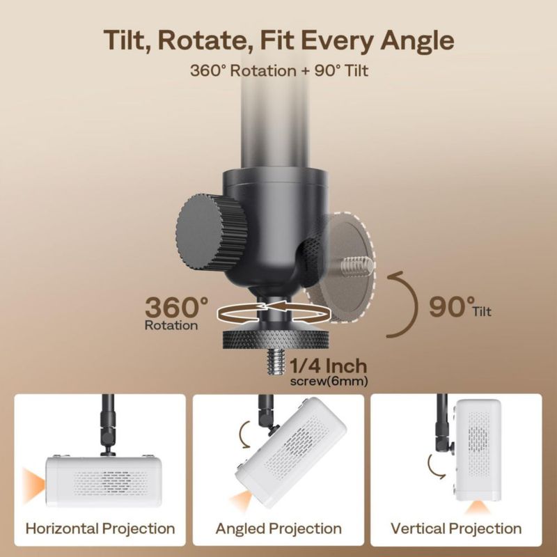 Soporte para Proyector Aurzen Rotación 360° Ajustable 23-38 cm