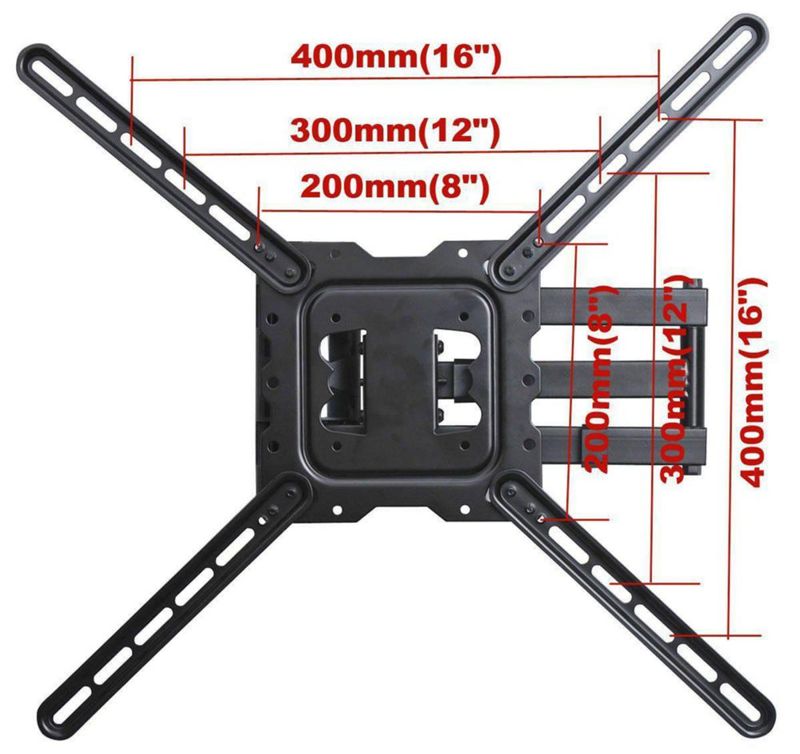 Soporte de pared para TV VideoSecu brazo de 24" movimiento completo inclinación y giro