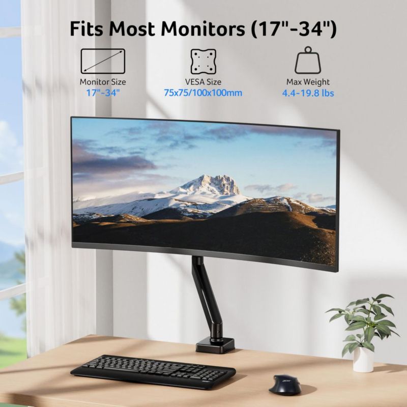 Soporte Ajustable para Monitor Acer Compatible con Pantallas de 17 a 34"