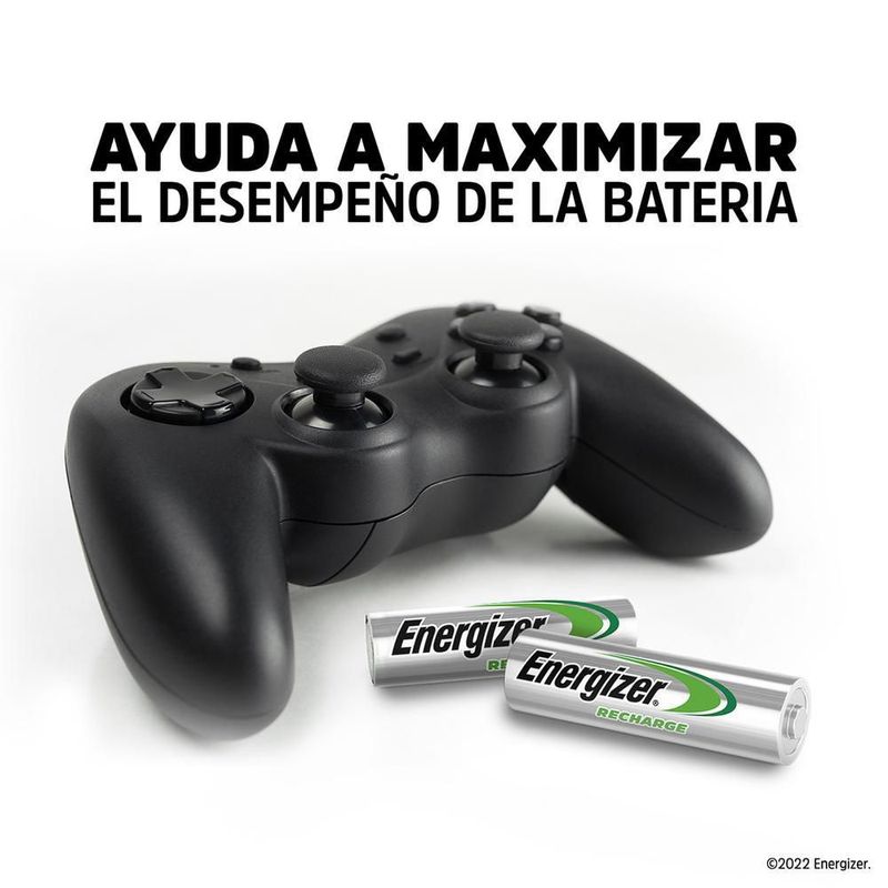 Cargador de pilas energizer maxi + 2 pilas aaa recargables