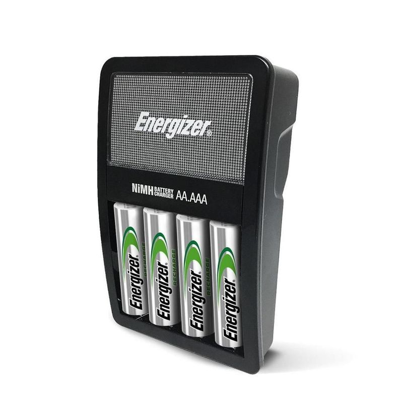 Cargador de pilas energizer maxi + 2 pilas aaa recargables