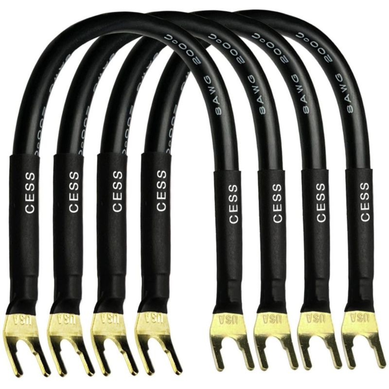 Cable de altavoz CNCESS 20 cm 8 AWG (4 unidades)