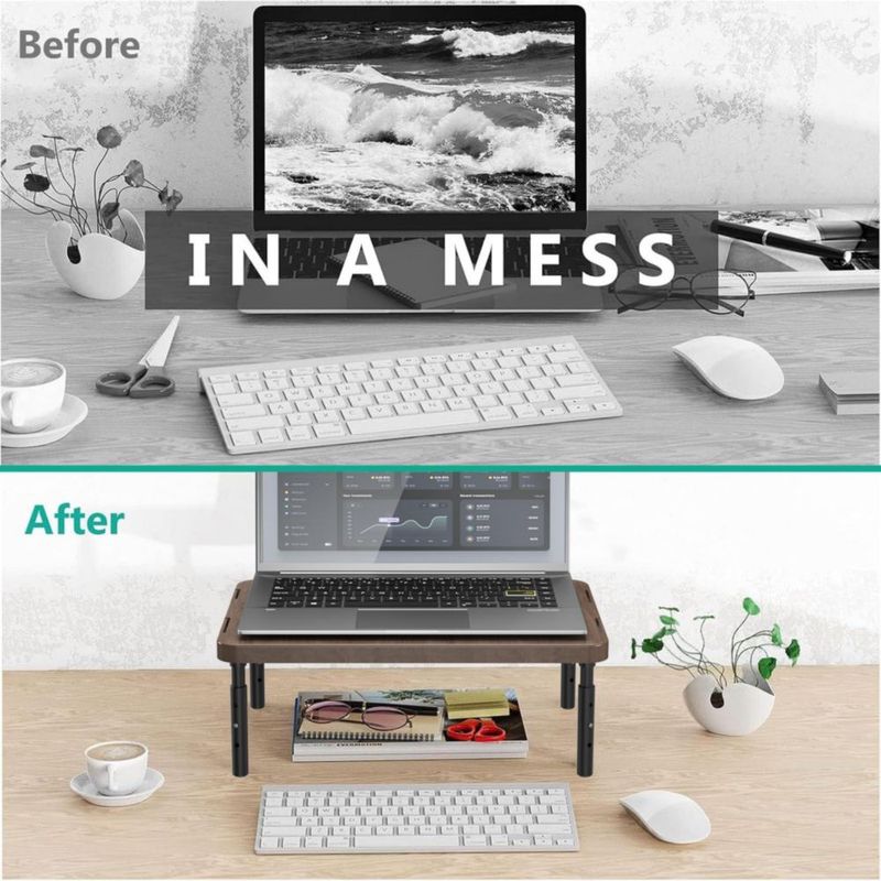 Soporte para Monitor WALI Ajustable 36 cm‑46 cm Negro