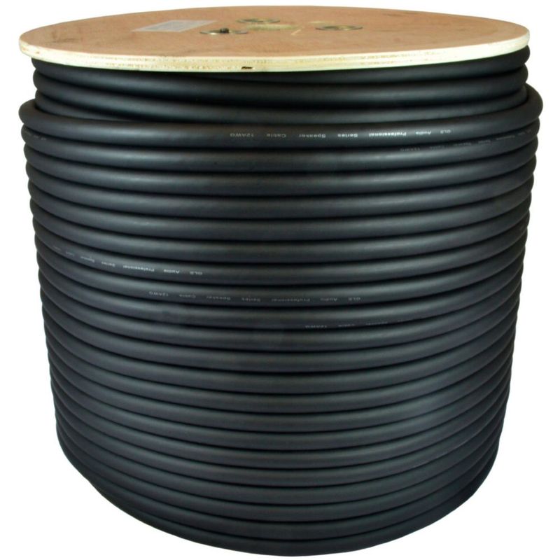 Cable de parlante GLS Audio 12 AWG 152 m negro 2 conductores