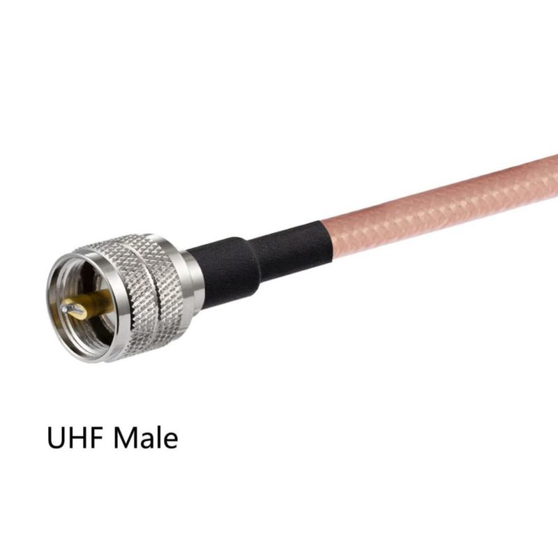Cable coaxial POBADY RG400 3 m PL‑259 macho a PL‑259 macho