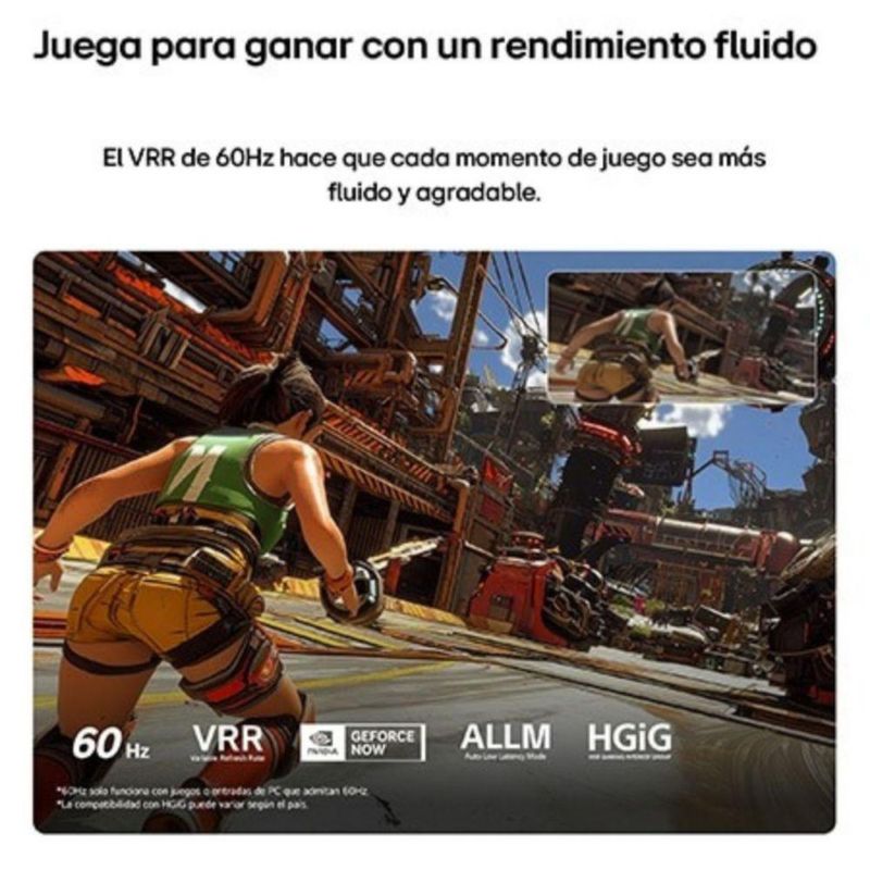 Pantalla Smart TV LG 43 pulgadas NANO 4K UHD AI NU80 webOS 2026