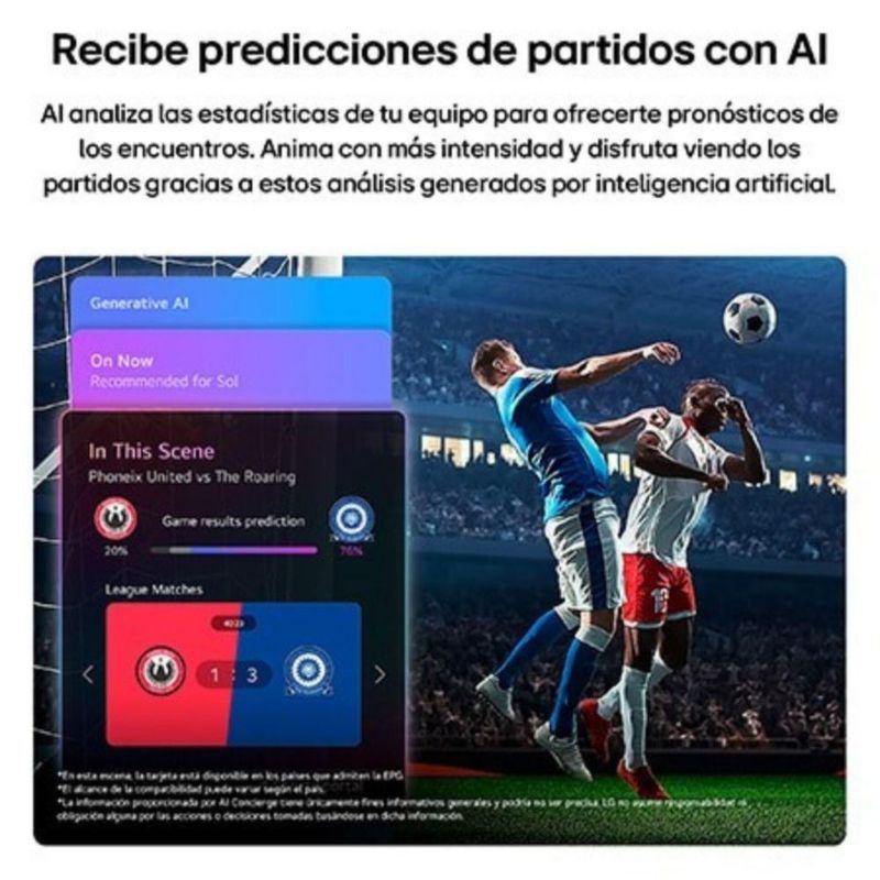 Pantalla Smart TV LG 43 pulgadas NANO 4K UHD AI NU80 webOS 2026