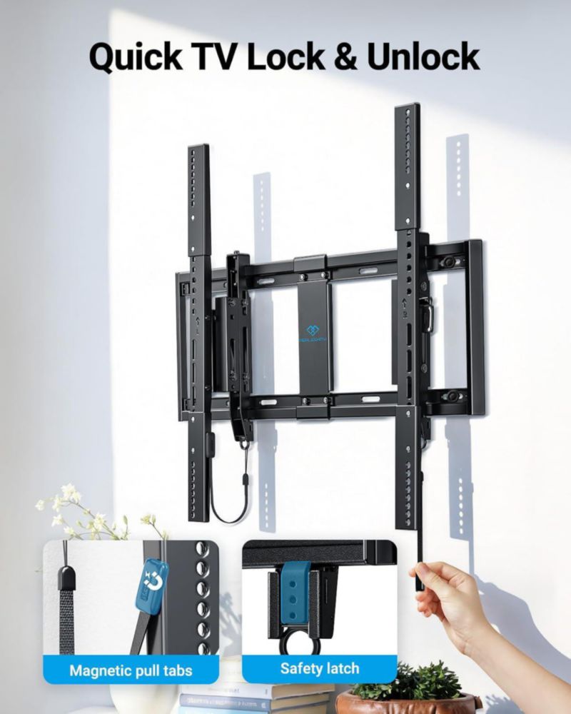 Soporte de pared para TV PERLESMITH 42-100" 726 kg Inclinable y giratorio