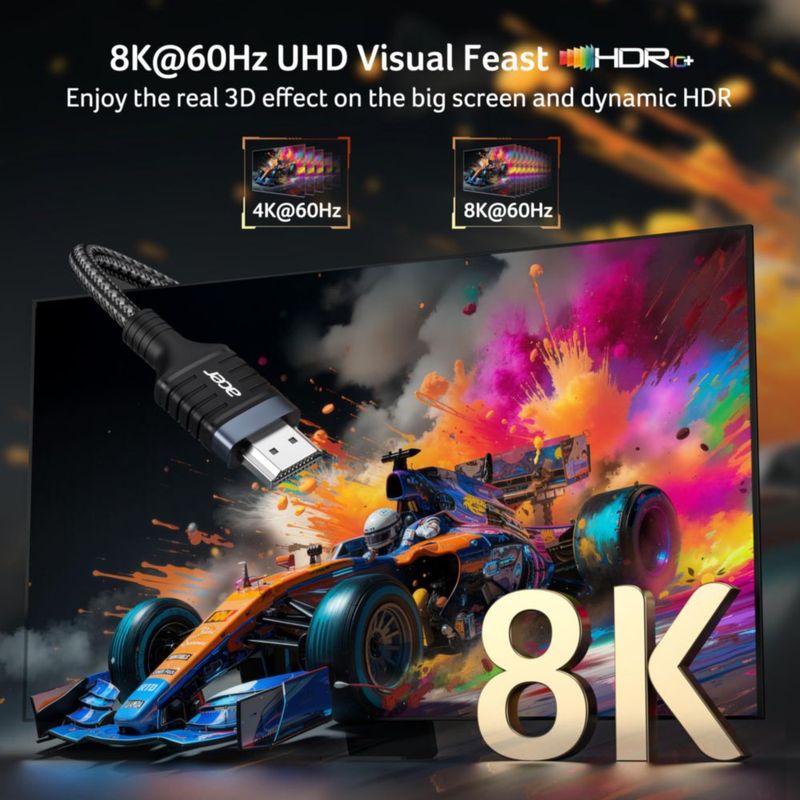 Cable HDMI Acer 6 m 8K@60 Hz 48 Gbps Trenzado