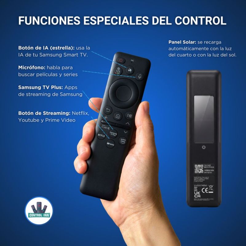 Control Para Samsung QN90A QN85A QN80A Solar Boton AI