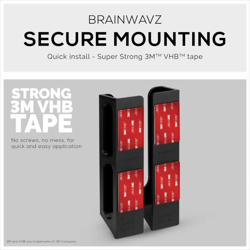 Soporte de pared para portátil BRAINWAVZ 31 mm (adhesivo/tornillo)