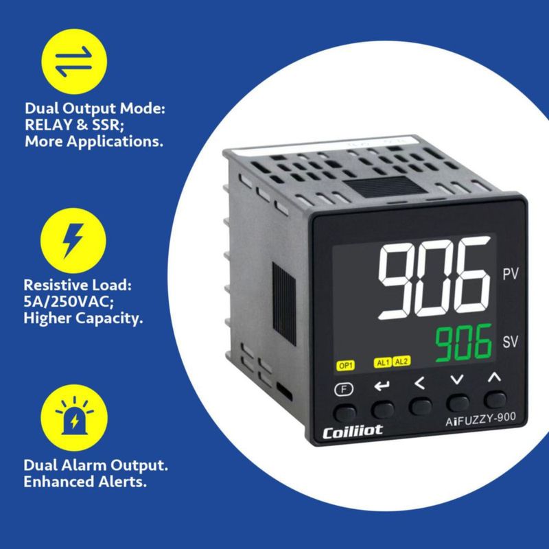 Controlador Coiliiot 48×48 mm AC100‑240 V Salida Dual