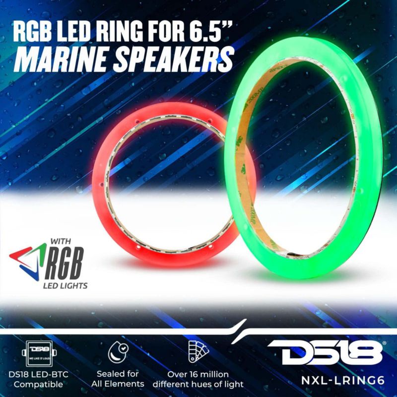 Anillo para bocina DS18 17 cm RGB LED impermeable