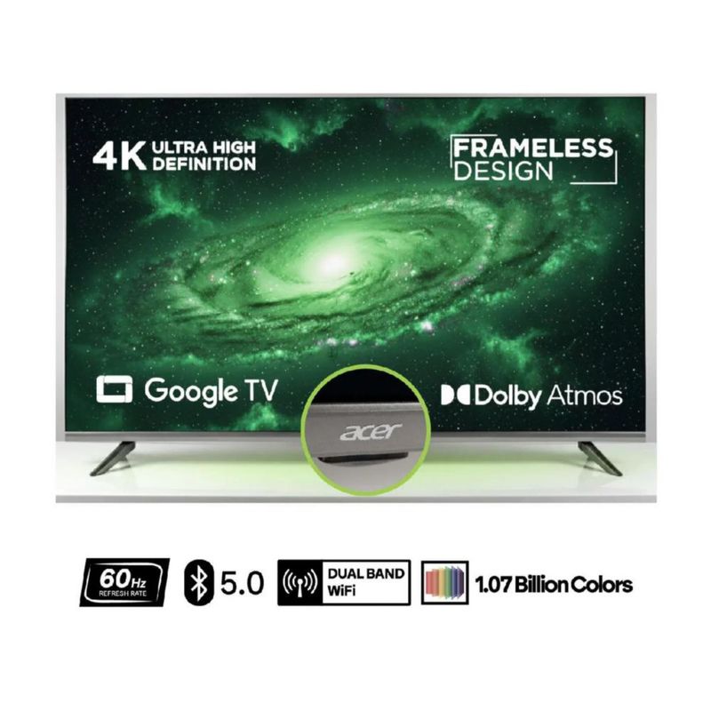 Smart TV Acer de 55" QLED 4K con Google TV y Dolby Audio