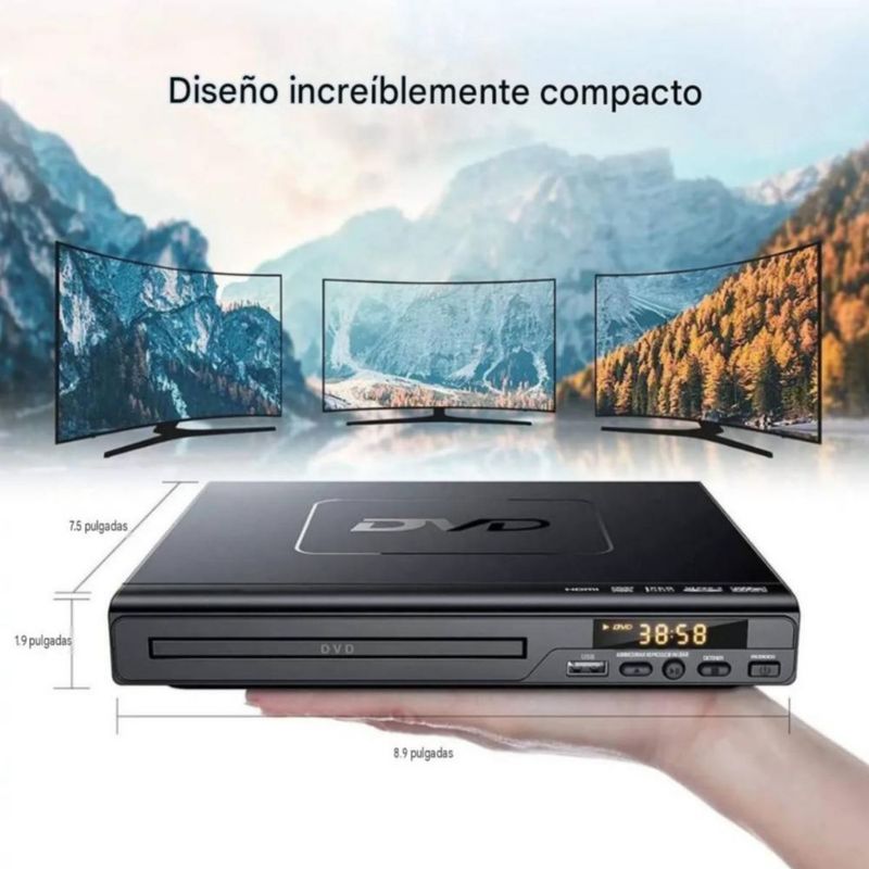 Reproductor De DVD Ultra HD Alta Resolución 110v Negro