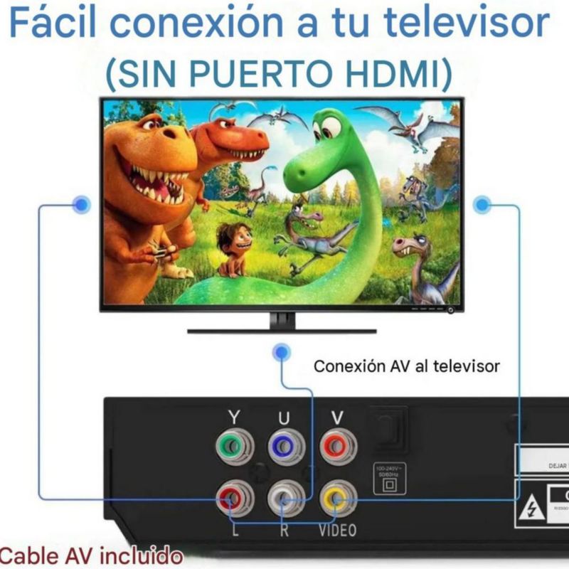 Reproductor De DVD Ultra HD Alta Resolución 110v Negro
