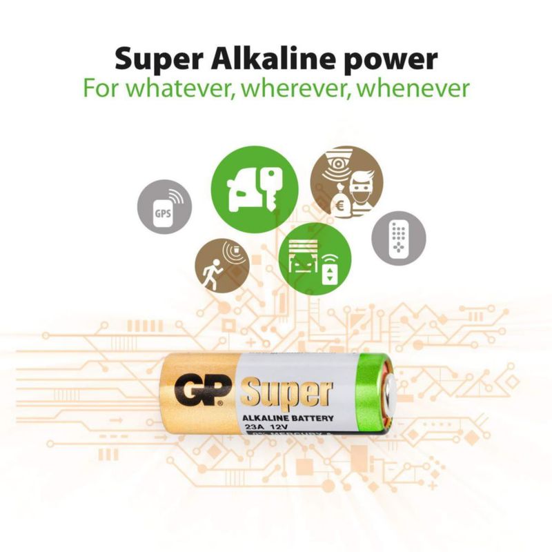 Batería GP 23A 12V (x10) Alcalina de Alto Voltaje