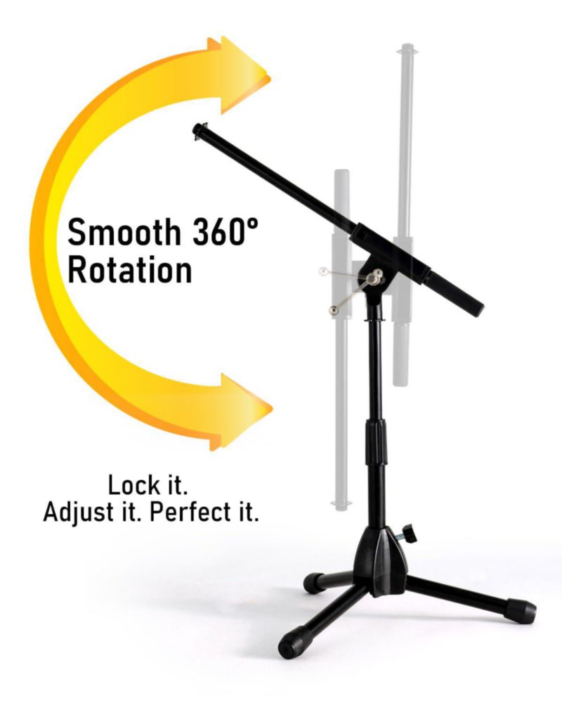 Soporte de micrófono Stage Rocker 24‑43 cm plegable paquete de 2 negro