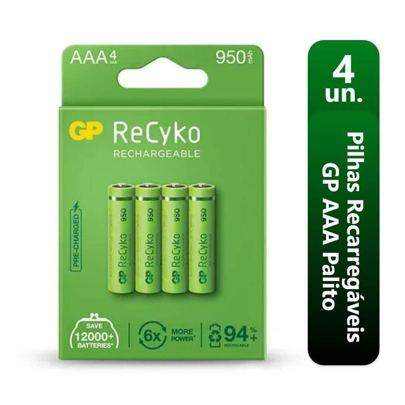 Batería GP 12 V 1000 mAh AAA/LR03 Paquete de 4