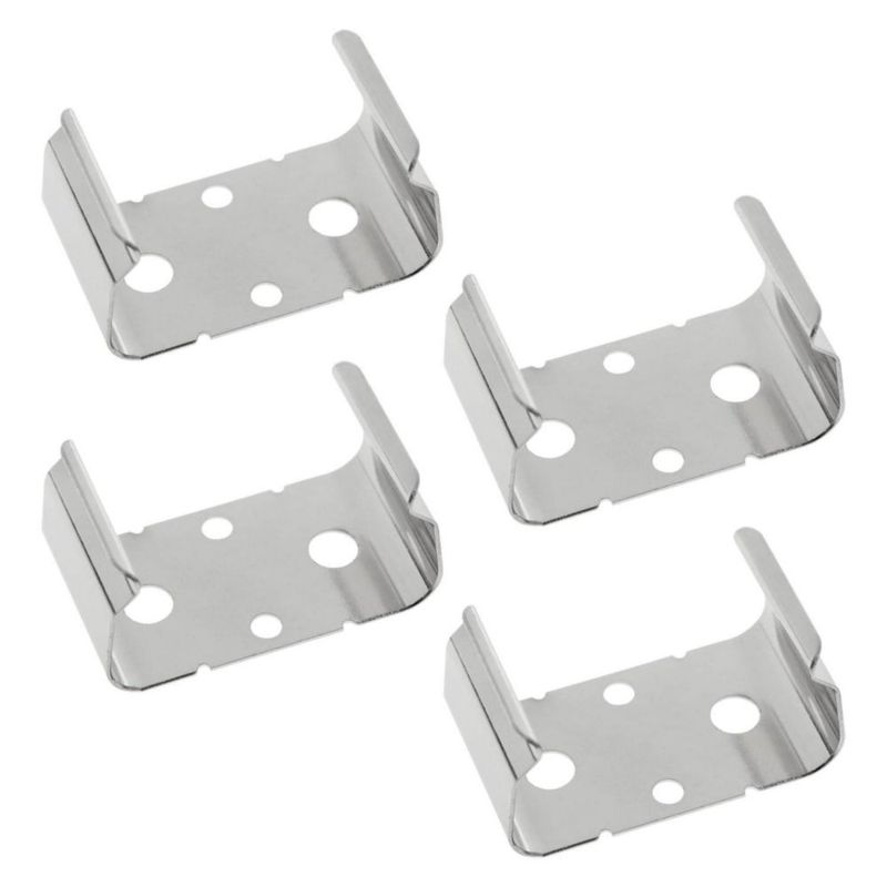 Sujetadores metálicos para batería de 9 V VAKTOK pack de 4 (28 × 16 × 14 mm)