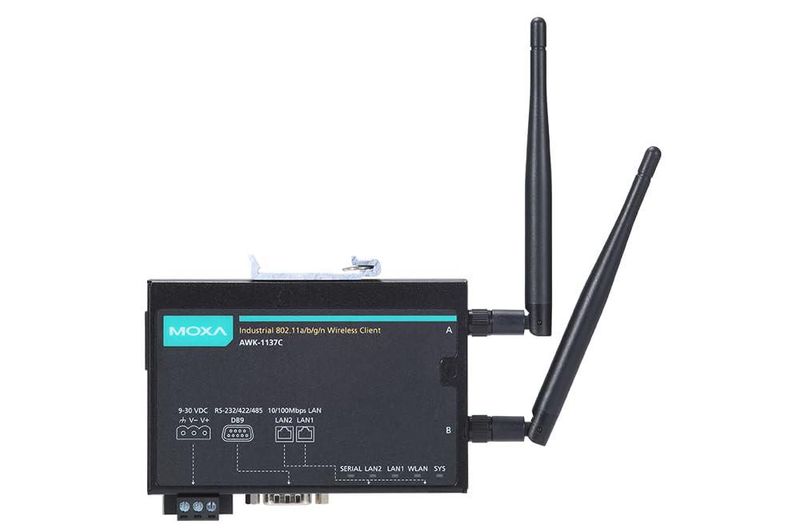 Cliente inalámbrico Moxa AWK-1137C-US 0‑60 °C