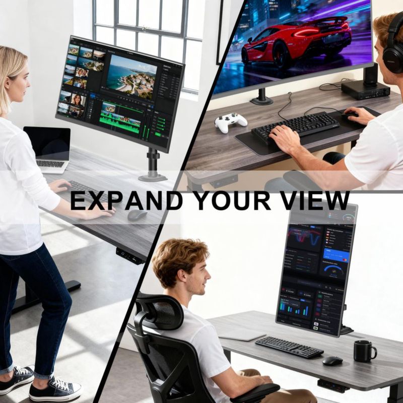 Brazo Articulado para Monitor WALI 13-49" Movimiento Completo 20 kg VESA 75/100 mm