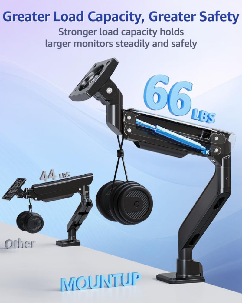 Brazo para monitor MOUNTUP 57" Ultra ancha 4.4–29 kg VESA 100 mm