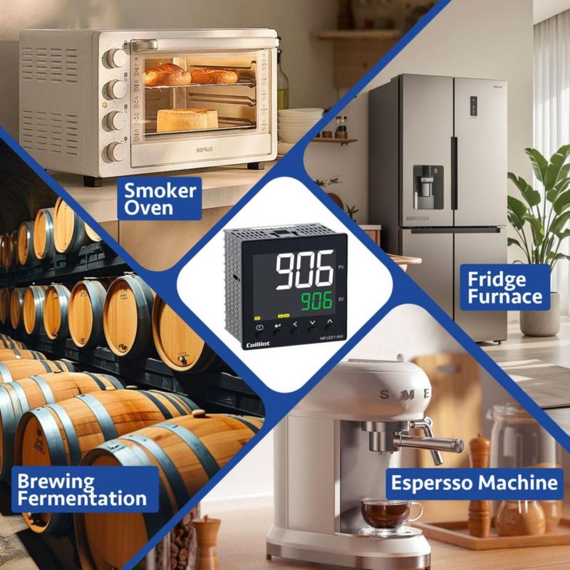 Controlador PID de Temperatura Coiliiot 96 × 96 mm AC100‑240 V Salida Dual
