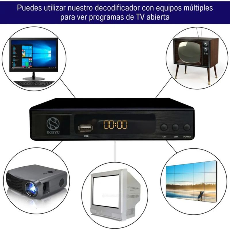 Decodificador Tv Convertidor Digital Full Hd 1080p