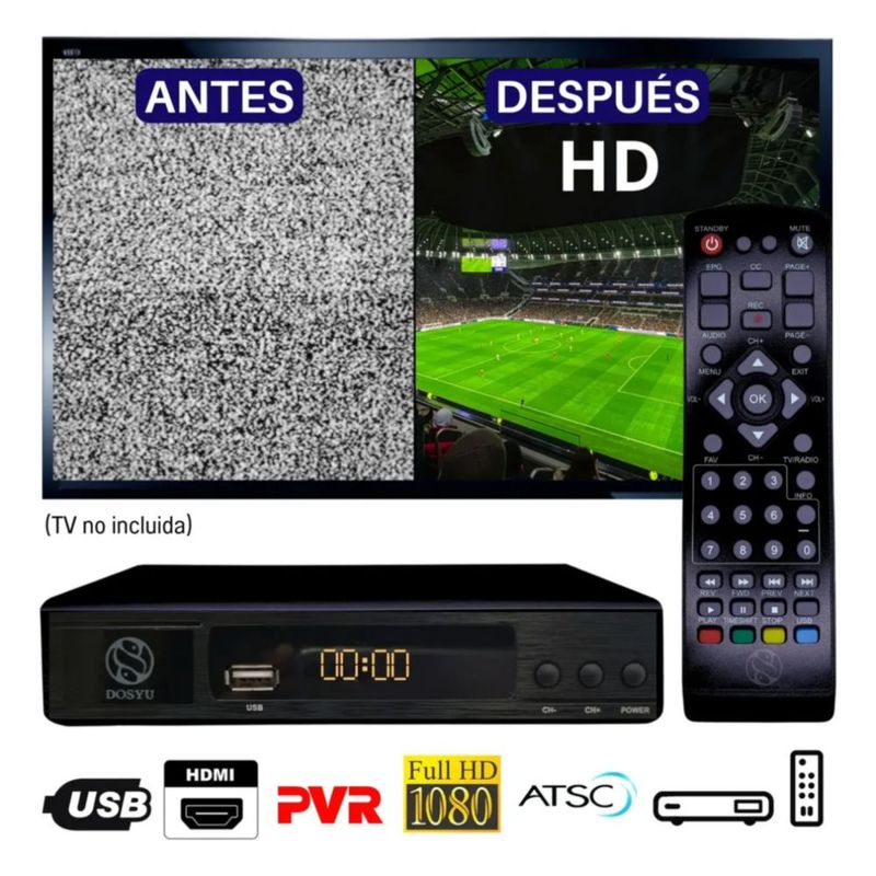 Decodificador Tv Convertidor Digital Full Hd 1080p