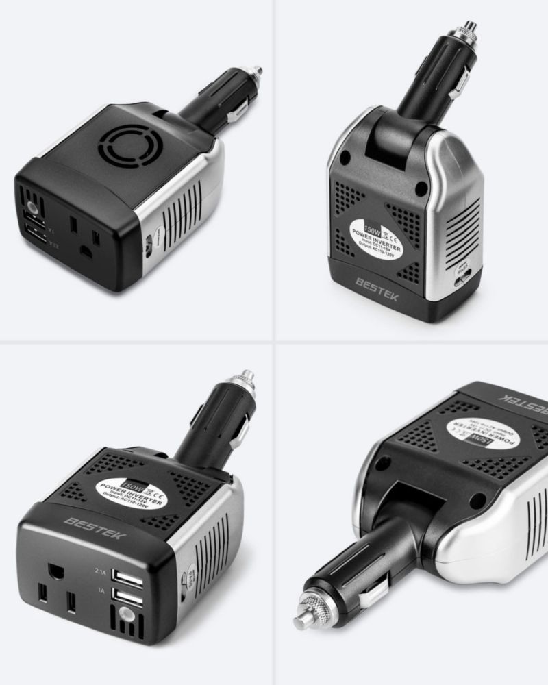 Inversor de Potencia BESTEK 150W 12V a 110V 3.1A USB