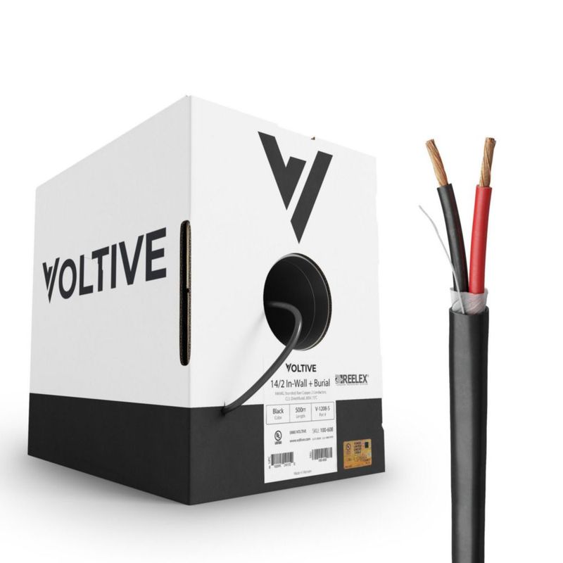 Cable a granel Speaker Wire Voltive de 14 AWG/calibre 2 conductores 152 m
