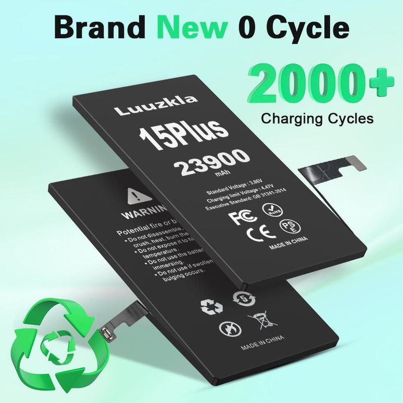 Batería Luuzkla 23900 mAh para iPhone 15 Plus + Kit de Herramientas