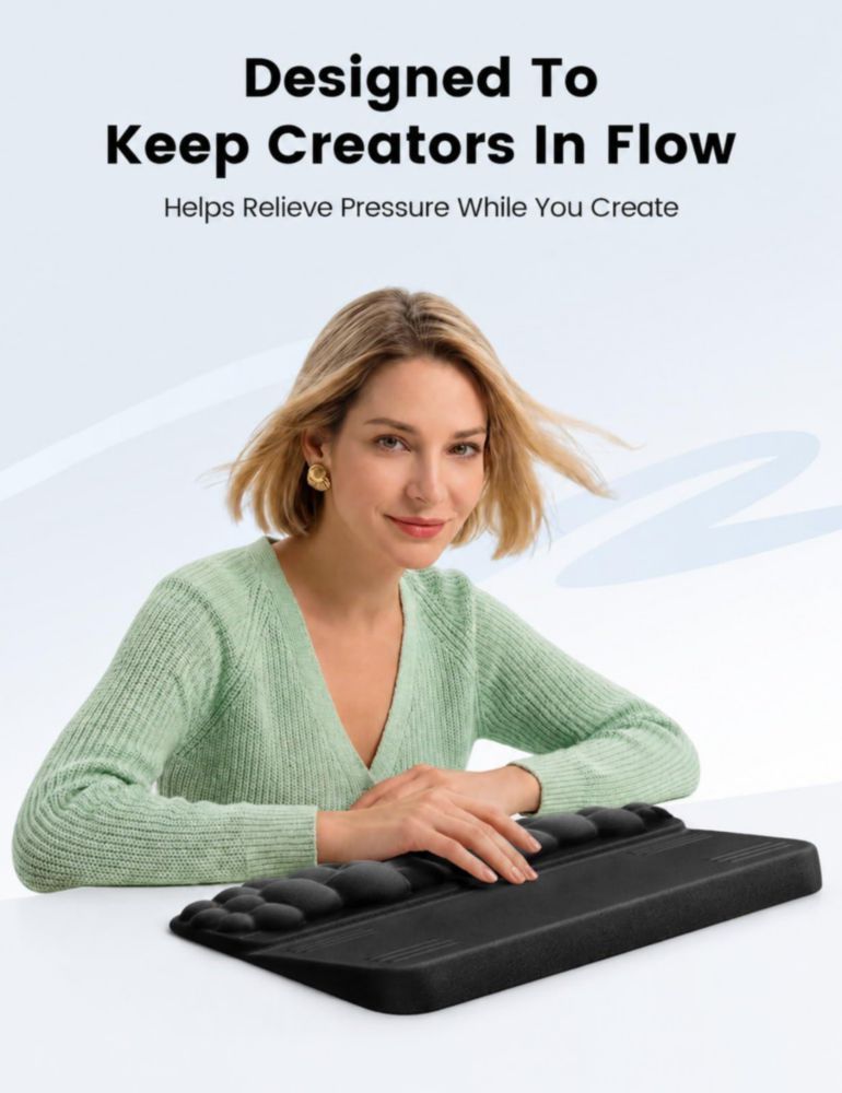Reposamuñecas Vaydeer con Soporte para Teclado de Espuma de Memoria Ergonómico