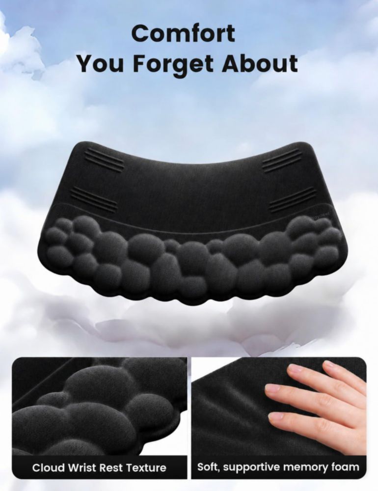 Reposamuñecas Vaydeer con Soporte para Teclado de Espuma de Memoria Ergonómico