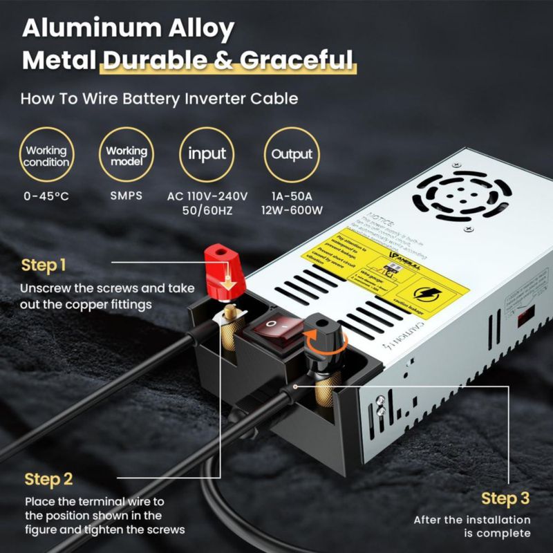 Convertidor Anbull 600W 110V a 12V DC