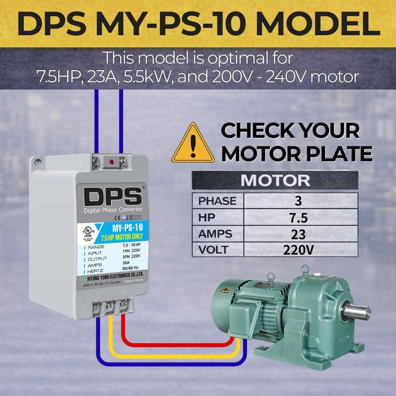 Convertidor de fase digital DPS 10HP 30A 200-240V